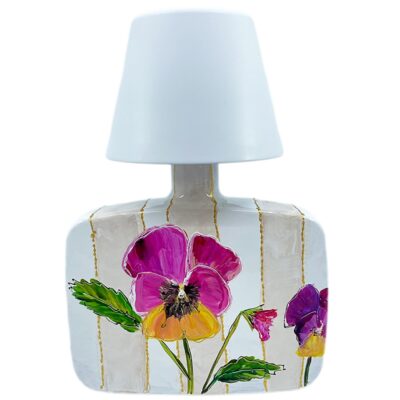 Tafellamp White Striped Violet