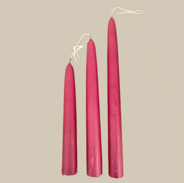 3 keer kaars Bordeaux rood