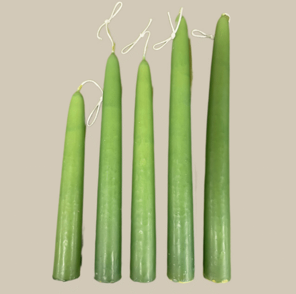 5 keer kaarsen kleur groen