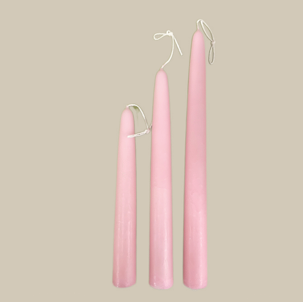 3 keer kaars licht roze