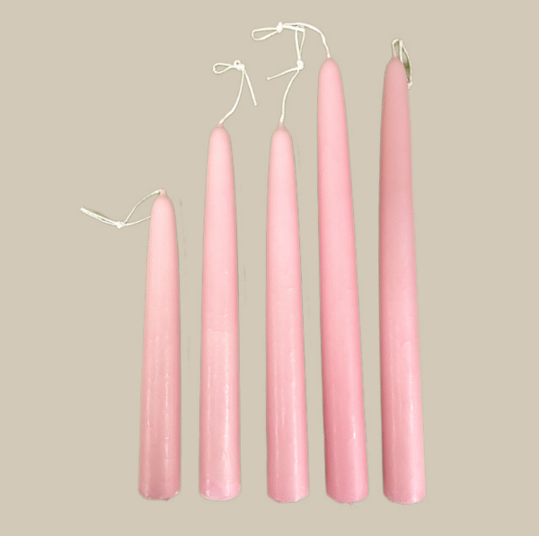 5 keer kaarsen licht roze