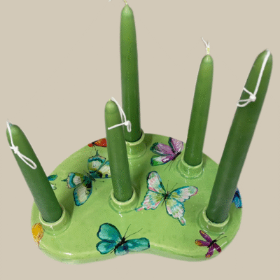 Kandelaar Groen Vlinders