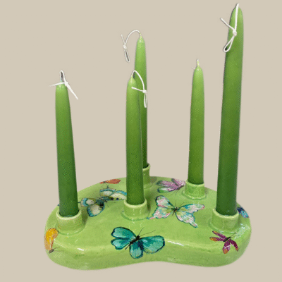 Kandelaar Groen Vlinders