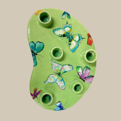 Kandelaar Groen Vlinders