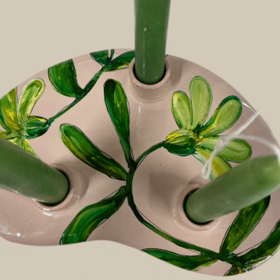 Kandelaar Taupe Leaf