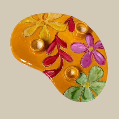 Kandelaar Oranje Leaf