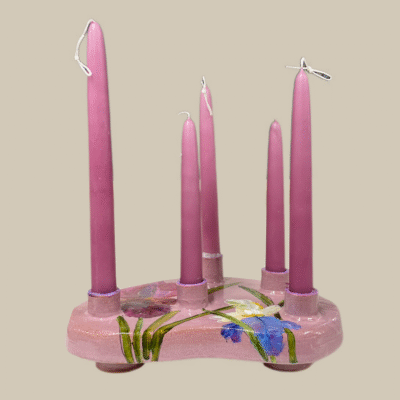 Kandelaar Oud Roze Iris