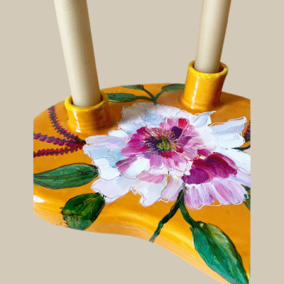 Kandelaar Oranje Bloem