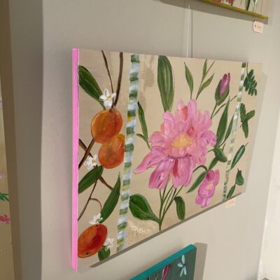 Schilderij Sand Yellow Stripe Rechthoek