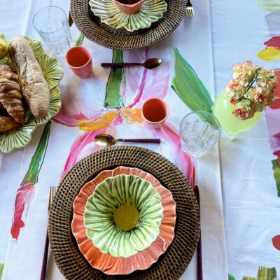 Tafelloperset: 2 stuks Off-white